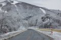 鳴子温泉　大深沢橋(国道47号線)の雪景色