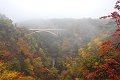 鳴子峡大深沢橋 10月24日　天候:霧雨